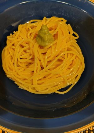 オリーブオイルとワサビのシンプルパスタ-レシピのメイン写真