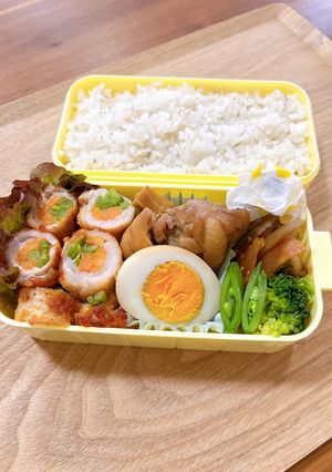 手羽元と肉巻きときんぴら弁当-レシピのメイン写真
