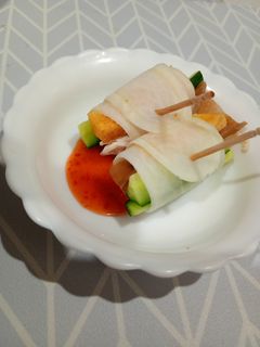 残り物でフルコース:恵方巻の材料で生春巻-レシピのメイン写真