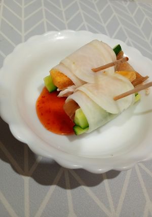 残り物でフルコース:恵方巻の材料で生春巻-レシピのメイン写真