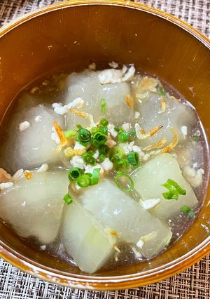 冬瓜の鶏肉&桜エビの煮物🦐-レシピのメイン写真