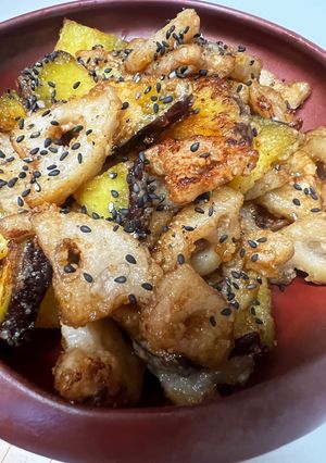 さつまいもとレンコンの照り焼き-レシピのメイン写真