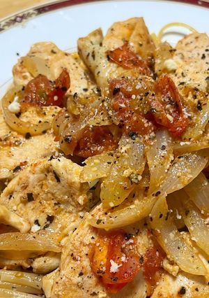チキントマトパスタ-レシピのメイン写真