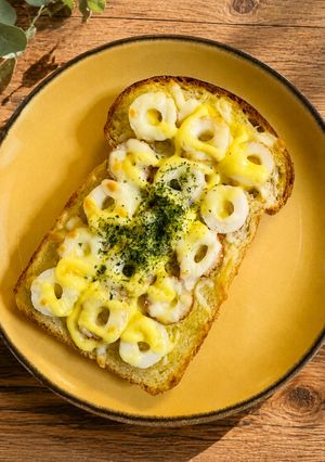 朝食ランチ♡ちくわチーズマヨトースト-レシピのメイン写真