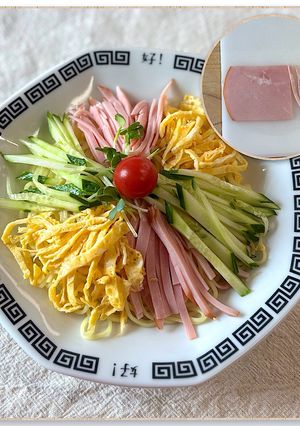 長さを揃える✨冷やし中華のハムの切り方！-レシピのメイン写真