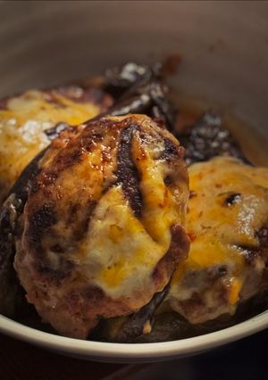 美味い⭐︎ナスの肉詰め爆弾焼き-レシピのメイン写真
