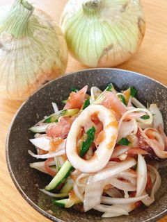 イカと新玉葱の梅マリネ-レシピのメイン写真