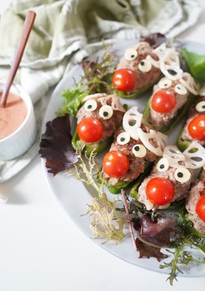 トナカイピーマンのごま肉詰め-レシピのメイン写真