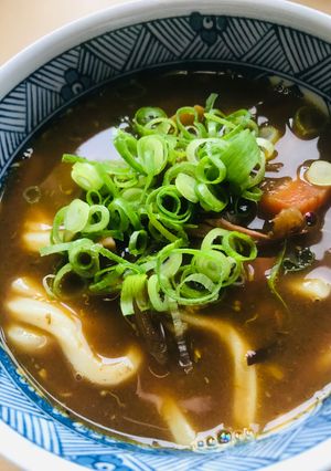 半玉うどん●あまりカレーのカレーうどん-レシピのメイン写真
