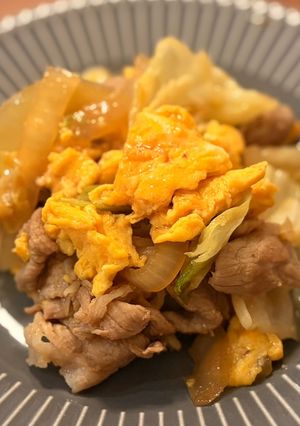 豚肉とキャベツのふわたま中華炒め🐷-レシピのメイン写真