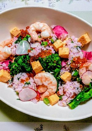 簡単雛祭り!大根すし飯で海鮮ちらし寿司-レシピのメイン写真