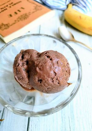 ポリ袋☆温バナナチョコアイス-レシピのメイン写真
