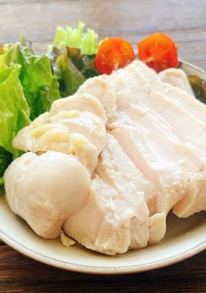 作り置きに!しっとりやわらかサラダチキン-レシピのメイン写真