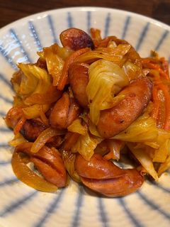 ウインナーとキャベツのケチャップ炒め-レシピのメイン写真