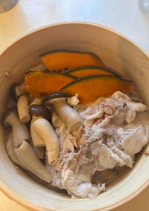 豚しゃぶの蒸籠蒸し-レシピのメイン写真