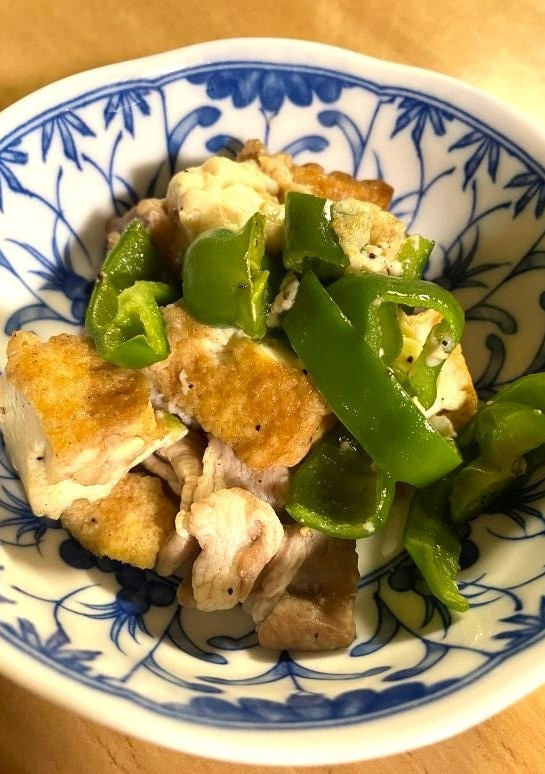 豚肉とピーマンと厚揚げ和風炒め-レシピのメイン写真