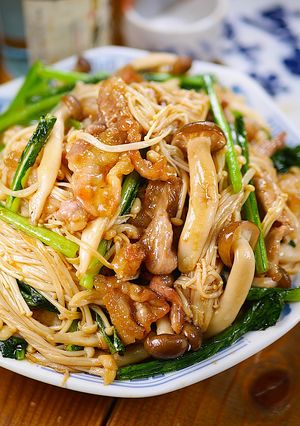 甘酢っぱ〜い🤭きのこたっぷり♪ポン酢肉野菜炒め🍄-レシピのメイン写真