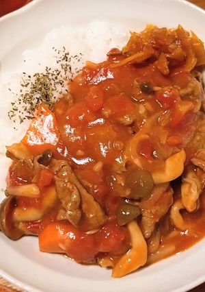 ルー不使用、トマトのハヤシライス-レシピのメイン写真