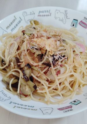 なすとかまぼこのガーリック醤油パスタ-レシピのメイン写真