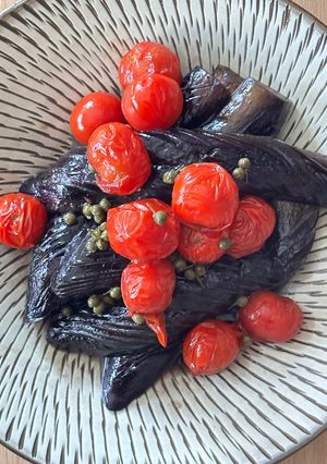 茄子とミニトマトの甘辛山椒煮-レシピのメイン写真