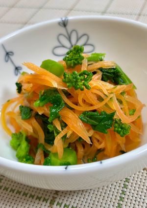 菜の花と人参の和えもの♪-レシピのメイン写真
