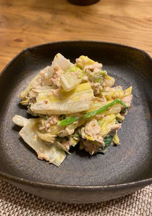 白菜とほうれん草のツナマヨサラダ-レシピのメイン写真