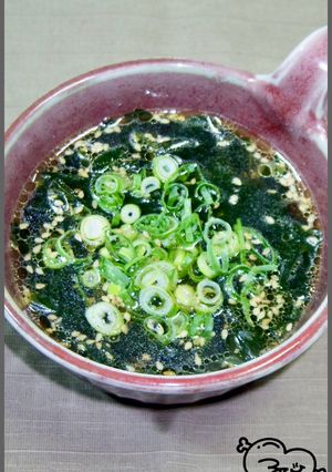 おれの焼肉のたれで超簡単わかめスープ！-レシピのメイン写真