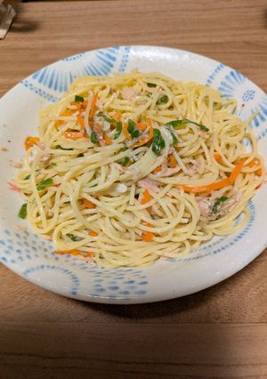 ツナと彩り野菜のズボラパスタ-レシピのメイン写真