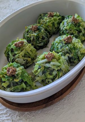 レンジで時短!キャベツと鶏肉の皮無し焼売-レシピのメイン写真