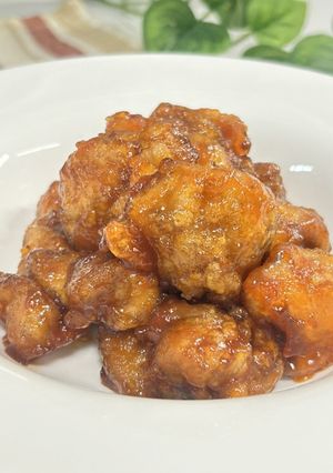 ワンパン🍗鶏もも肉の甘酢炒め(^_-)--レシピのメイン写真