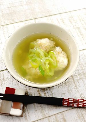 ふわふわ♡海老しんじょうのお吸い物-レシピのメイン写真