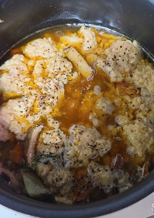 姜葱醤香るふわふわ肉団子スープ-レシピのメイン写真