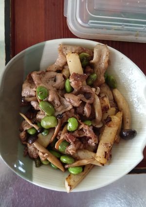 枝豆の残りと大根、豚肉-レシピのメイン写真