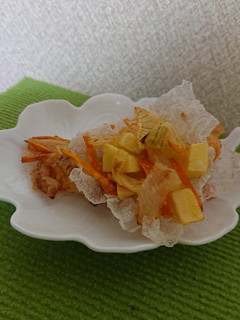 ライスペーパーでかき揚げ-レシピのメイン写真
