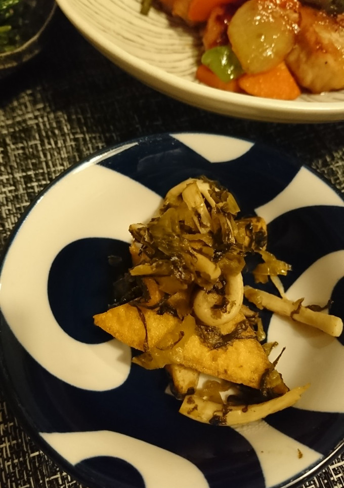 厚揚げとからし高菜炒め-レシピのメイン写真