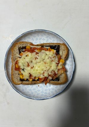 韓国海苔とキムチコーンチーズトースト-レシピのメイン写真