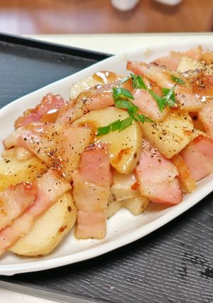 簡単☆長芋ベーコンバター麺つゆソテー-レシピのメイン写真