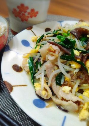＊キクラゲと卵と豚肉ともやしの中華炒め＊-レシピのメイン写真