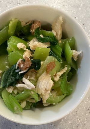 青梗菜とささみの梅和え-レシピのメイン写真