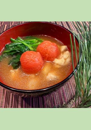 トマト塩糀で作るあんかけ雑煮-レシピのメイン写真