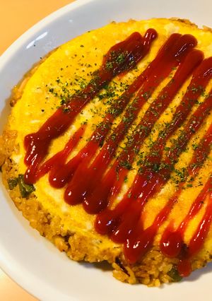 パッと見ピザ●丸くて平たい円盤オムライス-レシピのメイン写真