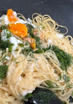 温玉パスタ　カルボナーラ-レシピのメイン写真