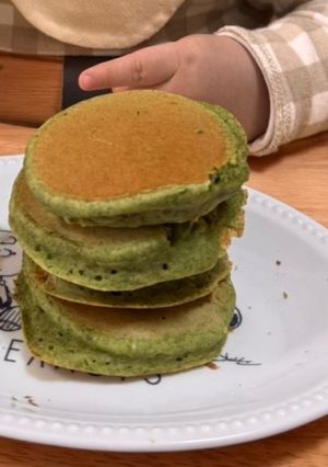 離乳食⭐︎ほうれん草バナナの米粉パンケーキ-レシピのメイン写真