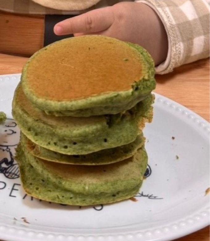 離乳食⭐︎ほうれん草バナナの米粉パンケーキ-レシピのメイン写真
