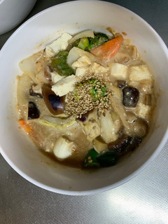 肉無豆腐クリーミー梅炒飯味豆腐野菜炒め-レシピのメイン写真