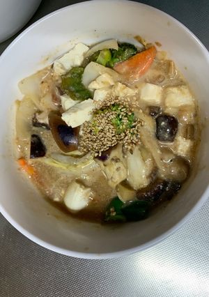 肉無豆腐クリーミー梅炒飯味豆腐野菜炒め-レシピのメイン写真