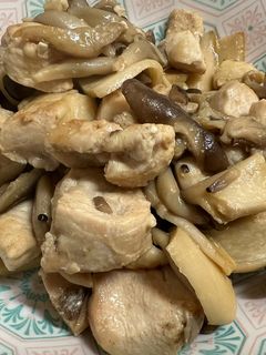 目分量OK!きのこと鶏むね肉バター醤油-レシピのメイン写真