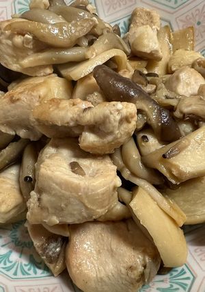 目分量OK！きのこと鶏むね肉バター醤油-レシピのメイン写真