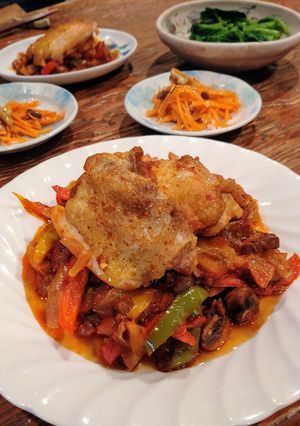 鶏肉と夏野菜のピリ辛煮込み『パスケーズ』-レシピのメイン写真