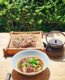 ラム肉とナスのつけ蕎麦&うどん♪ランチ